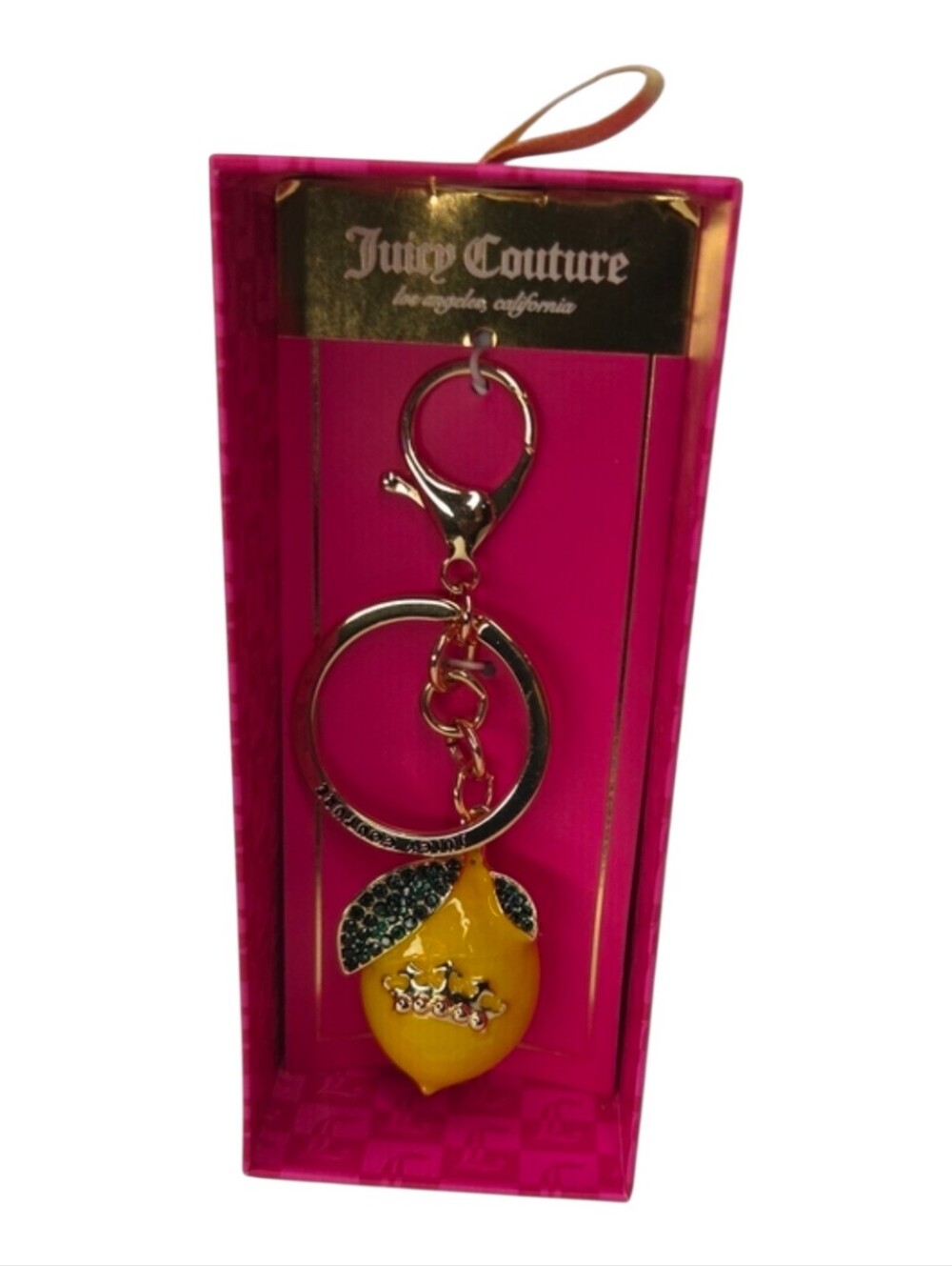 🍋▪️Juicy Couture ▪️Yellow Lemon Charm Keychain